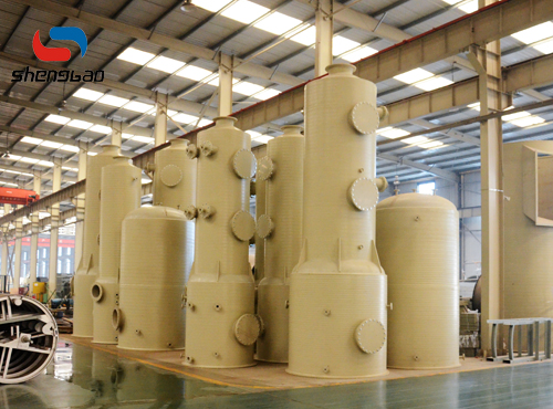 黑龍江某電池新材料16臺化工PPH吸收塔